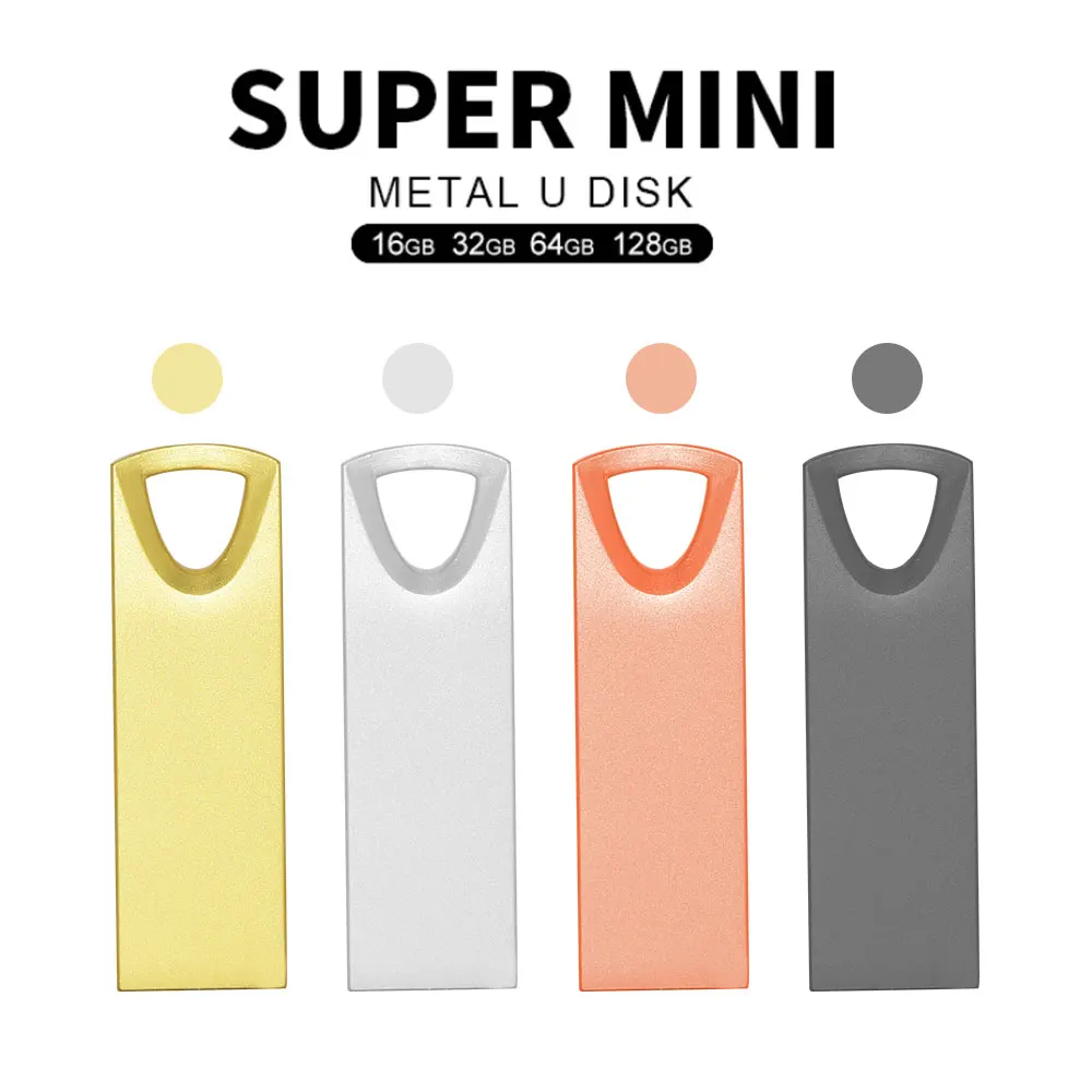 10/50/100개 도매가 금속 USB 2.0 플래시 드라이브 4GB 8GB USB 펜드라이브 64GB 메모리 스틱 무료 로고 선물 방수 U-디스크