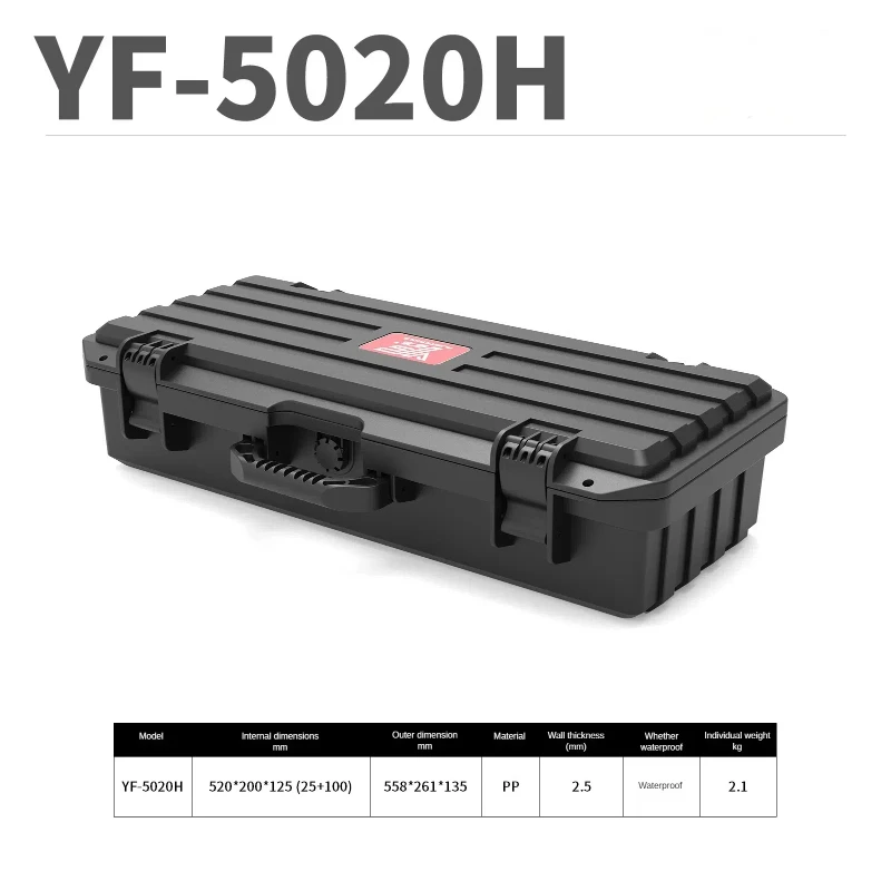Portable Hard Toolbox Plastic Case Camera Photography Sights Equipment Safety Box Instrument Large Sturdy Storage Box With Foam 5