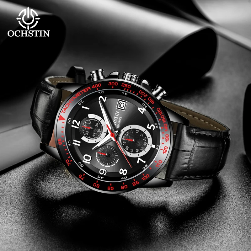 Ochstin Pilot Series Sports Street Multi functional Quartz Movement Waterproof Watch New 2024 Men's Quartz Watch