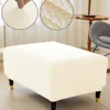 1Pc Elastic Stool Cover, Thickened All-inclusive Square Low Stool Cover, Household Sofa Footrest Stool Cover Furniture Protector 1