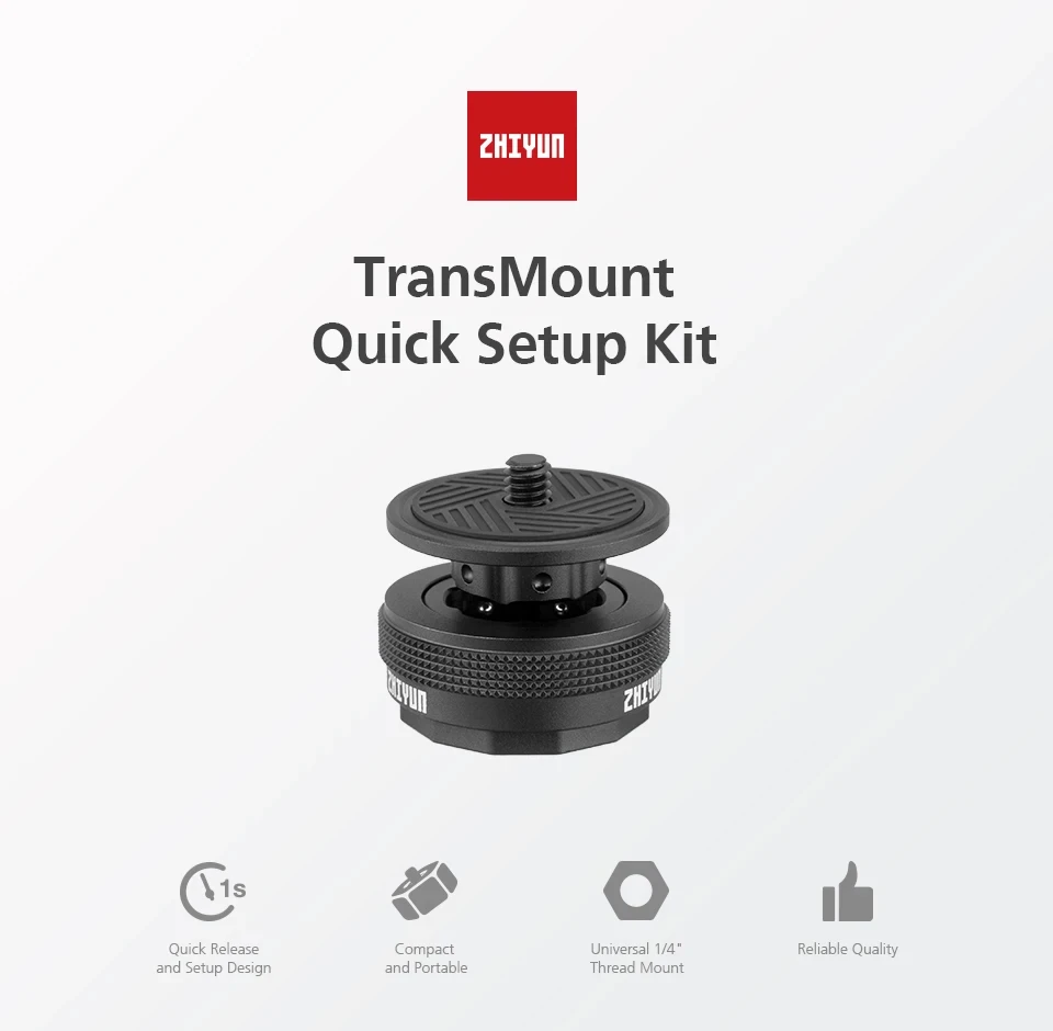 TransMount Quick Release Setup Kit ZHIYUN EX1D03 for Weebill S Gimbal with 1/4 Inch Screw Handheld Gimbal Accessories
