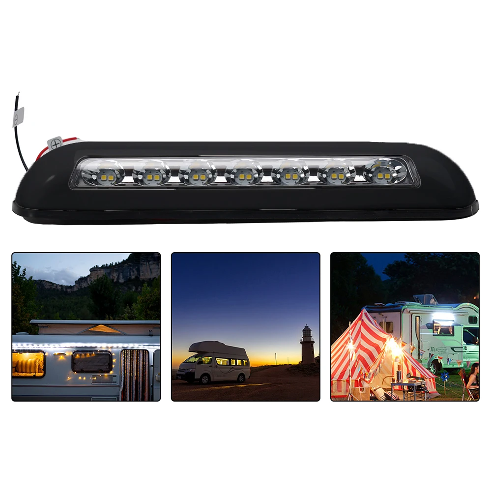 

RV Van Trailer Exterior Lamp IP67 Waterproof LED Awning Porch Light Caravan Interior Wall Lamps 12V Light Bar Accessories