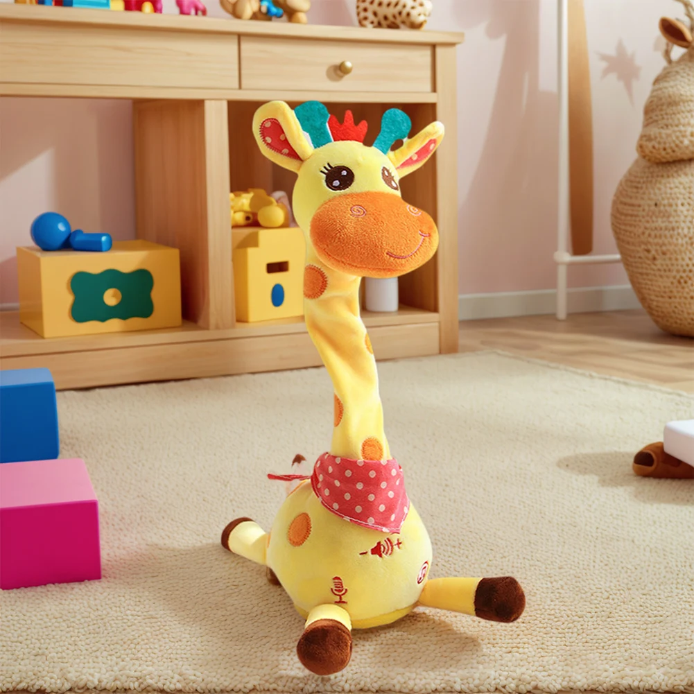 Musical Giraffe Stuffed Animals Toy Sings Dances & Repeats What You Dancing Giraffe Toy for Children's Entertainment Shelf Room