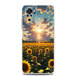 Sunflower Yellow Soft TPU Phone Case Cover for Redmi Note 10Pro (B5)