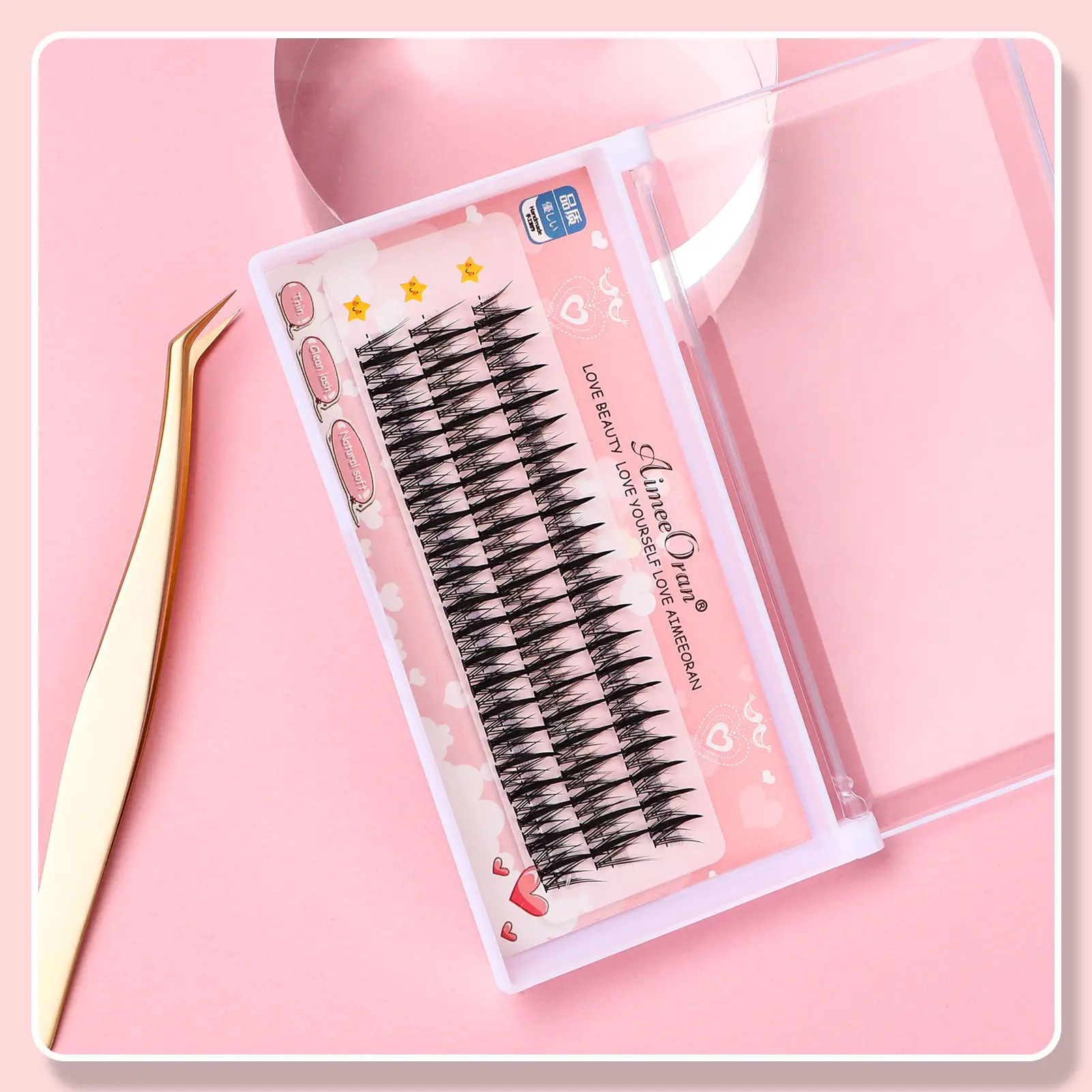 

Black False Eyelashes Segmented Lashes Reusable 3D Eyelash Cluster Extensions Gift for Friends Family Members
