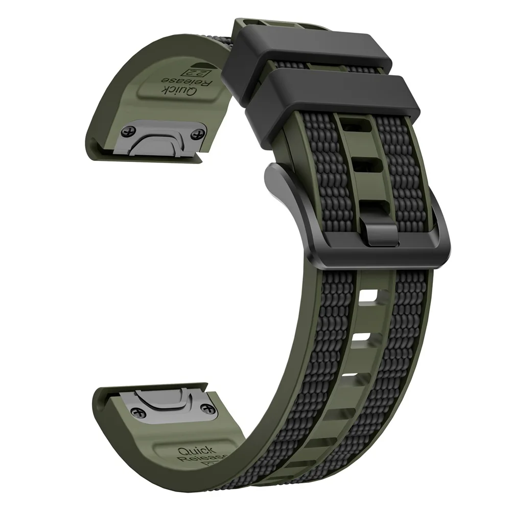 Silicone QuickFit Watch Band - 26mm/22mm Strap for Garmin Fenix & Epix Pro