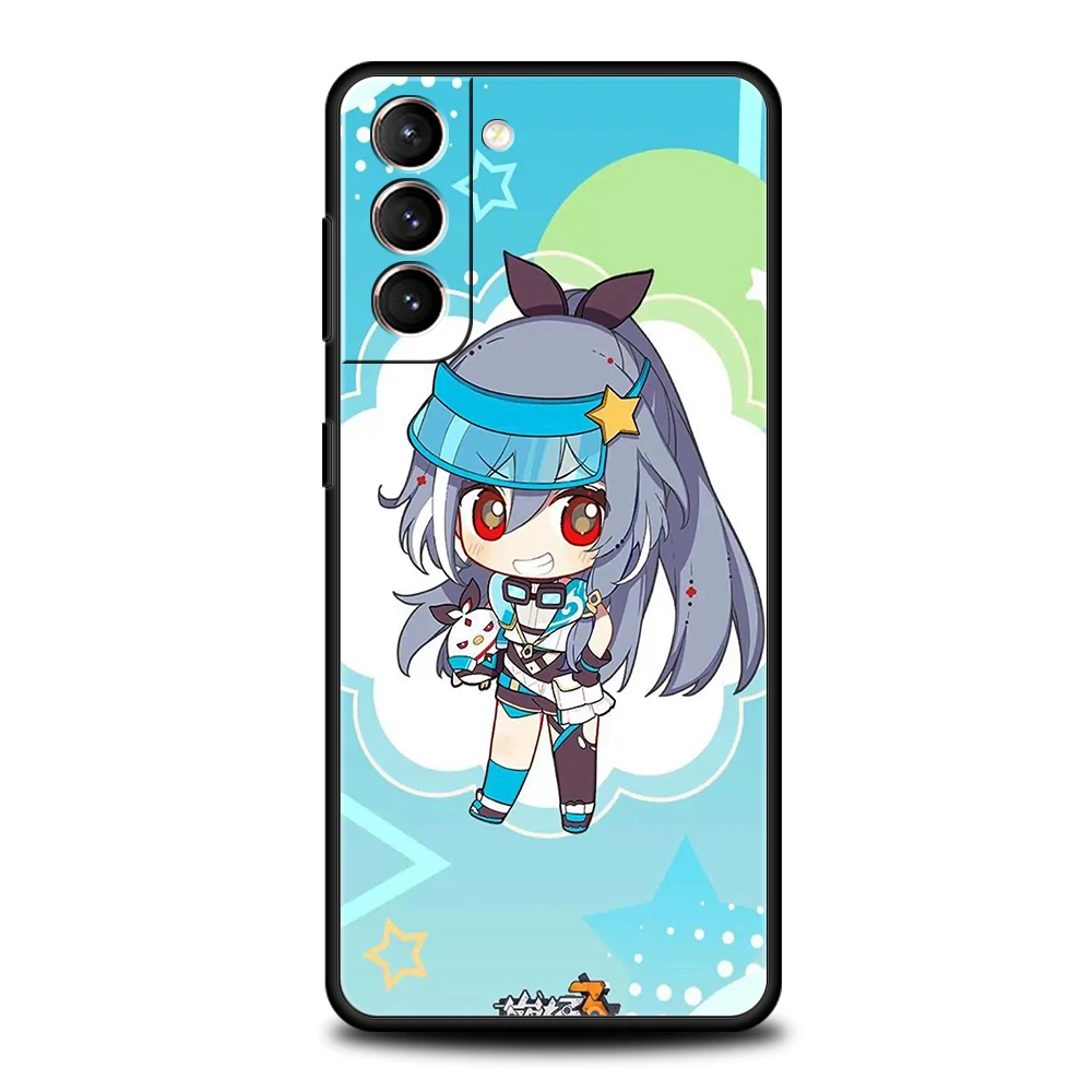 Adorable Honkai Impact 3rd Game-Themed Soft Black Phone Case