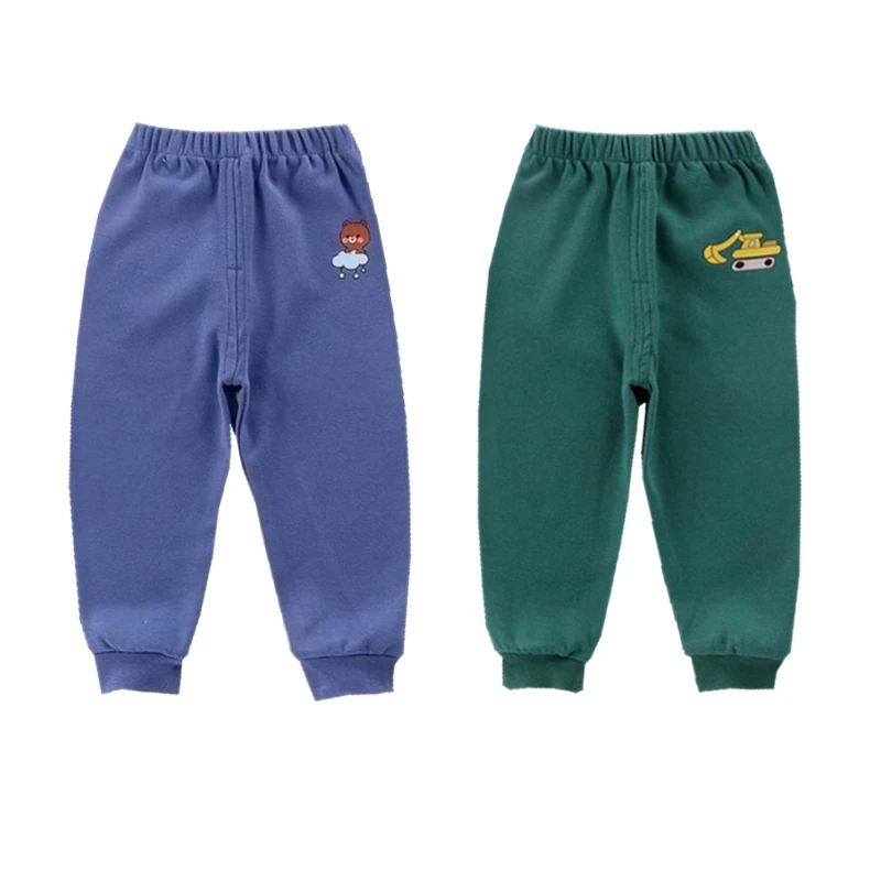 1-5Y Baby Boys Girls Pants Autumn Warm Toddler Infant Long Trousers Cartoon 100% Cotton Kids Children Pants Baby Leggings