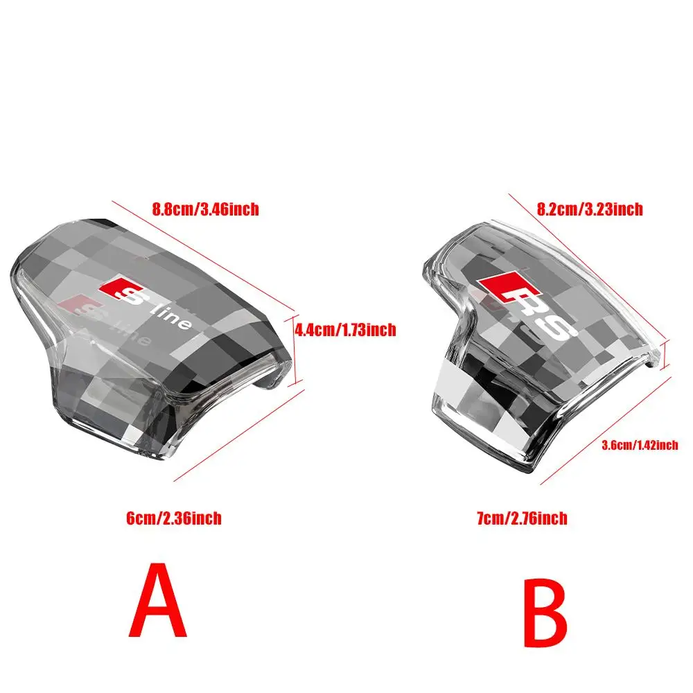 ? 아우디 S4 S5 Q5L SQ5 RS4 Q7 RS5 A5 RS7 A6 C8 RS6 SQ8 A4/A4L Sline RS 크리스탈 기어 헤드 변속기 핸들 커버