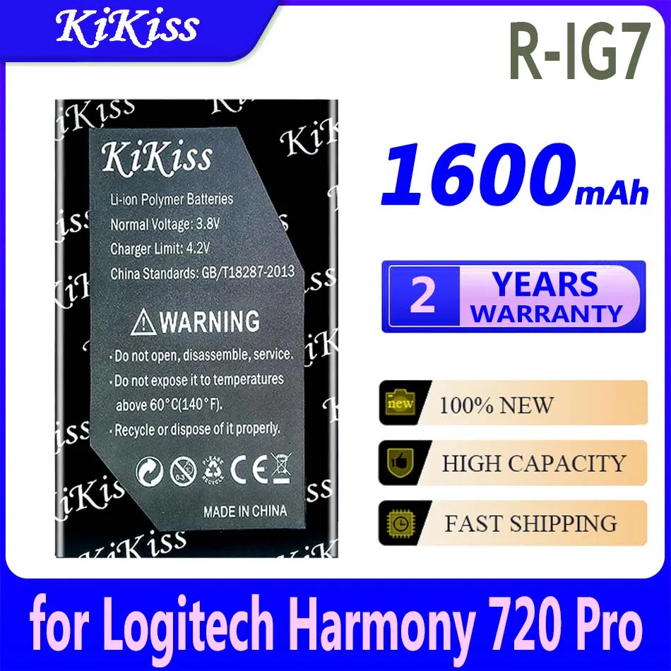 1600Mah Kikiss Potente Batteria R-Ig7 (Harmony 880) Per Logitech Harmony 720Pro 780 785 880Pro 885 890Pro 895 900Pro 720 Pro