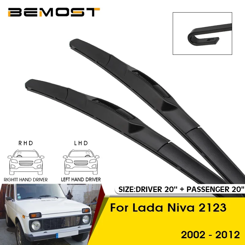 

Car Wiper Blades For Lada Niva 2123 2002-2012 Windshield Windscreen Front Window Blades 20"+20" Car Accessories