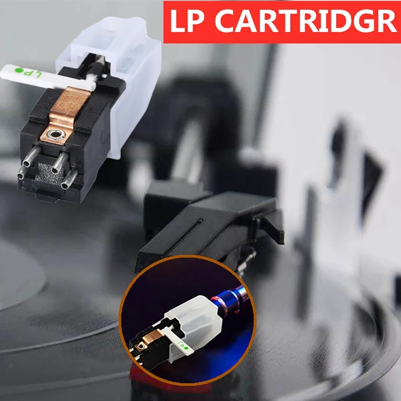 Dual Stylus Turntable Cartridge Double Ruby and Sapphire Stereo Stylus NeedlesLP/LP RPM Record Player Replacement