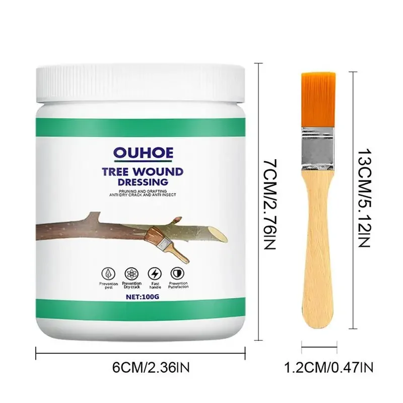 Tree Grafting Paste Tree Wound Bonsai Cut Paste Smear Agent Plant Grafting Pruning Sealer With Brush Bonsai Cut Wound plant grafting sealer
