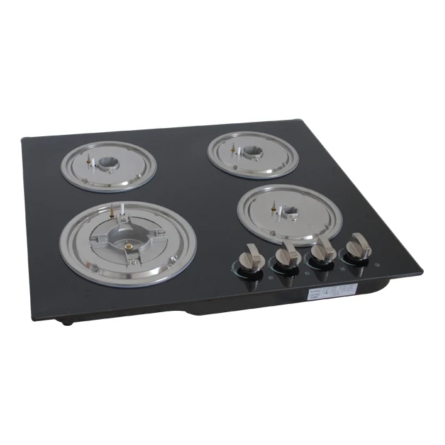 OEM/ODM Factory Suppliers Gas Cookers Built in Gas Cooktop Tempered Glass 4 Burners Kitchen Appliance Stove