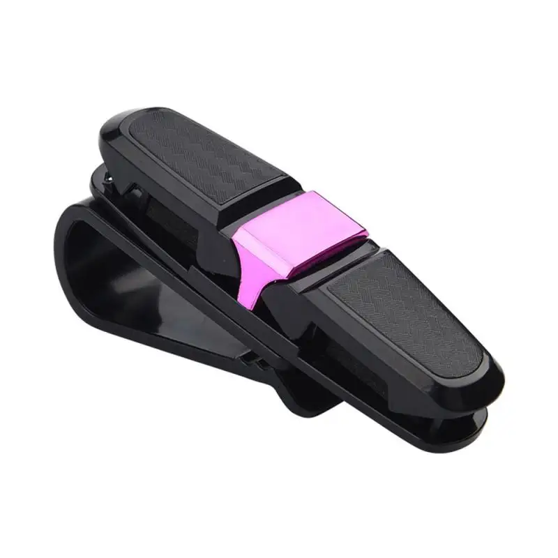 Auto Car Sun Visor Mount Sunglasses Clip Holder Rhinestone Bracket Portable Sunglasses Car Crystal Clip Decoration Accessories