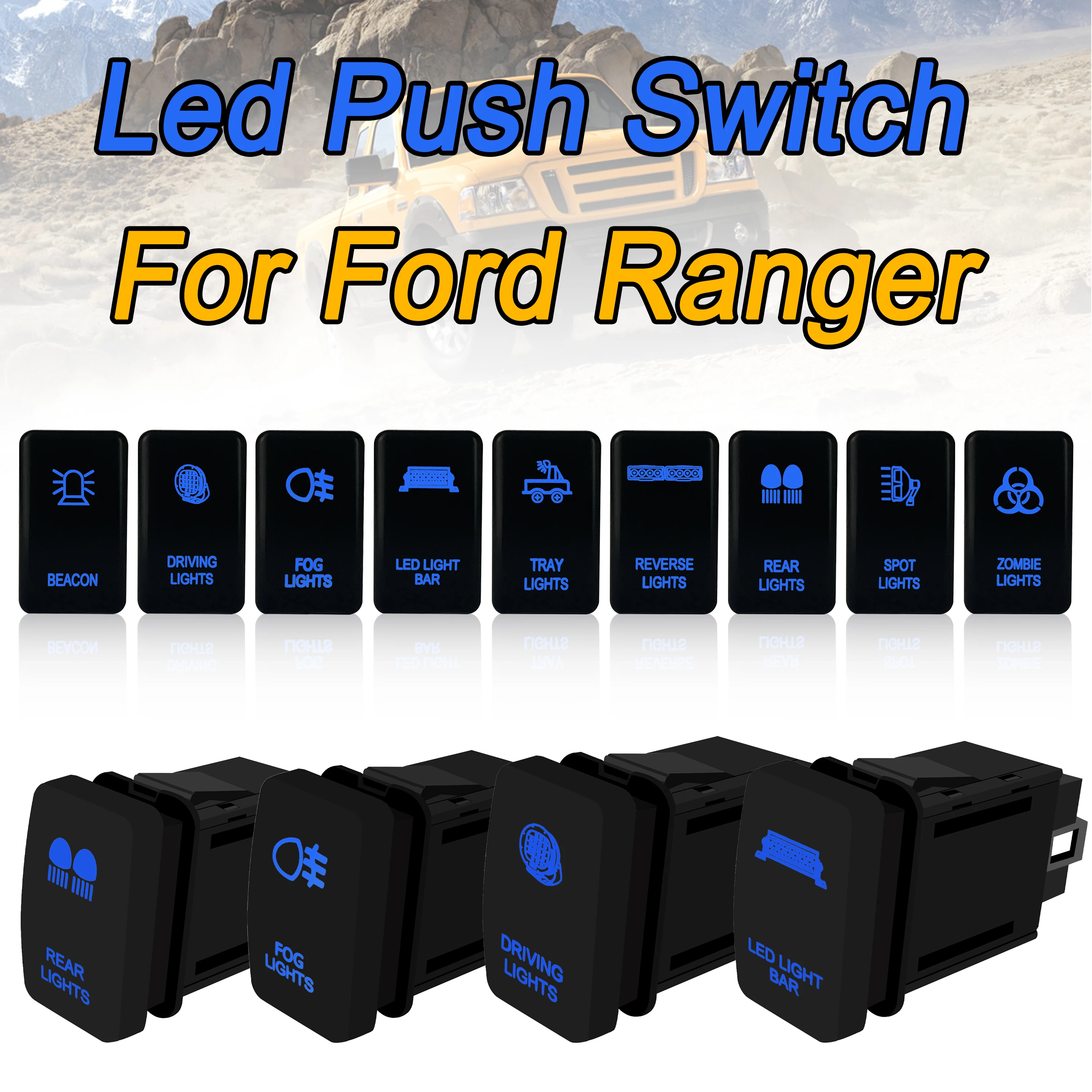 Upgrade Your Ford Ranger PX1 Dashboard with Reliable Blue LED Push ...