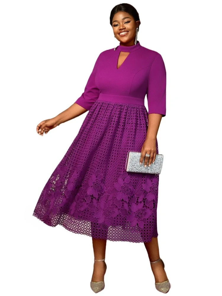 self-portrait belted lace midi-dress Pink Tailored Lace Midi Dress – self-portrait-US main image 1