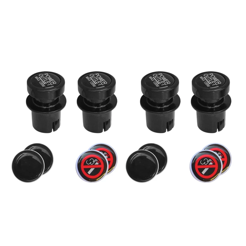 Cigarette Lighter Socket Cover Cap 4 Pack, Universal Waterproof