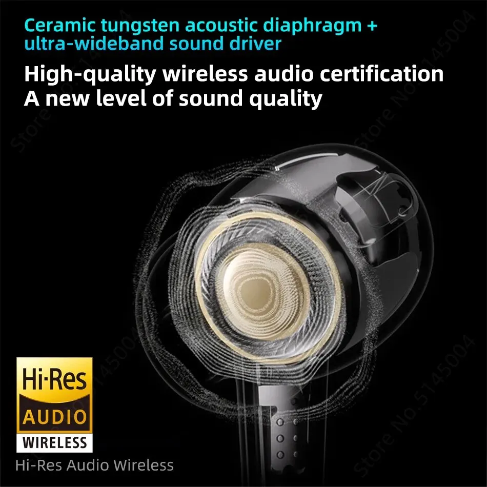 ViVO TWS 4 HiFi 55dB 능동형 소음 차단 진정한 무선 이어폰 LDAC TWS 이어폰 Bluetooth 5.4 AptX 무손실 LDAC IP54