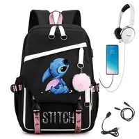 Disney cartoon Stitch New Kids Backpack Mini Schoolbag Girls and Boys Cute Shoulder Bag 2