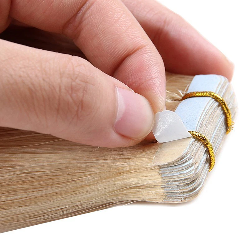 28inch Tape In Human Hair Extensions Machine Remy Straight Natural Skin Weft Human Hair Tape On Adhesive Invisible 40pcs/100g