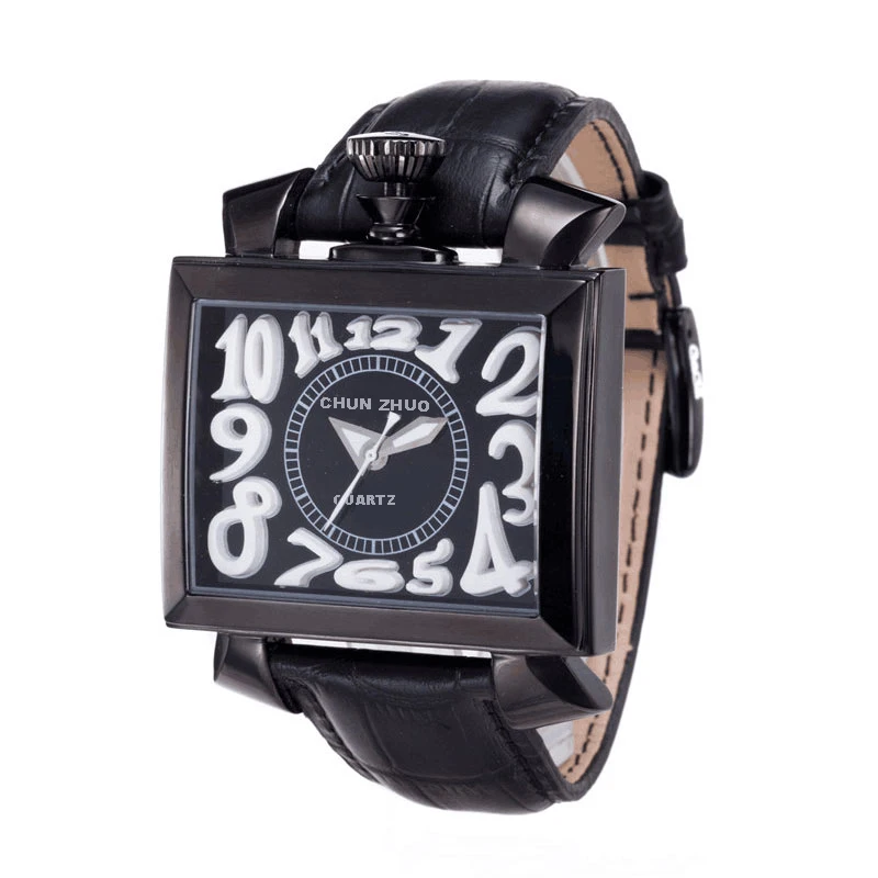 

Internet celebrity watch, neutral fashion trend, European and American fashion large dial, men and women's GAG leather watch