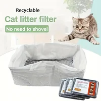 10pcs Reusable Cat Feces Filter - Hands-Free Pet Waste Liners with Hygienic Cleaner Litter Boxes, Easy Cleanup, and Odor Control