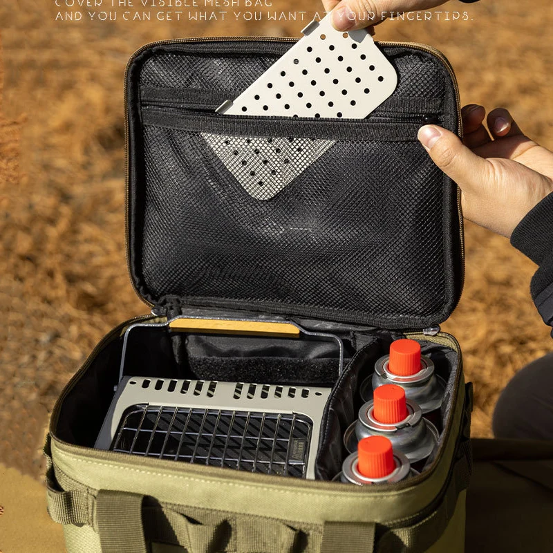 Camping Storage Bag, Outdoor Miscellaneous Bag, Gas Tank Anti-Collision Portable Multifunctional Picnic Bag