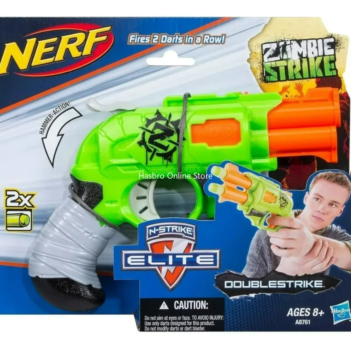 Hasbro Nerf Pistola Zombie Strike Doublestrike Double-click