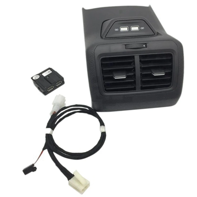 

For Rear Armrest Air Outlet Vent Air Conditioning Cover With USB Charging Interface For Golf 7 MK7 5GG819203