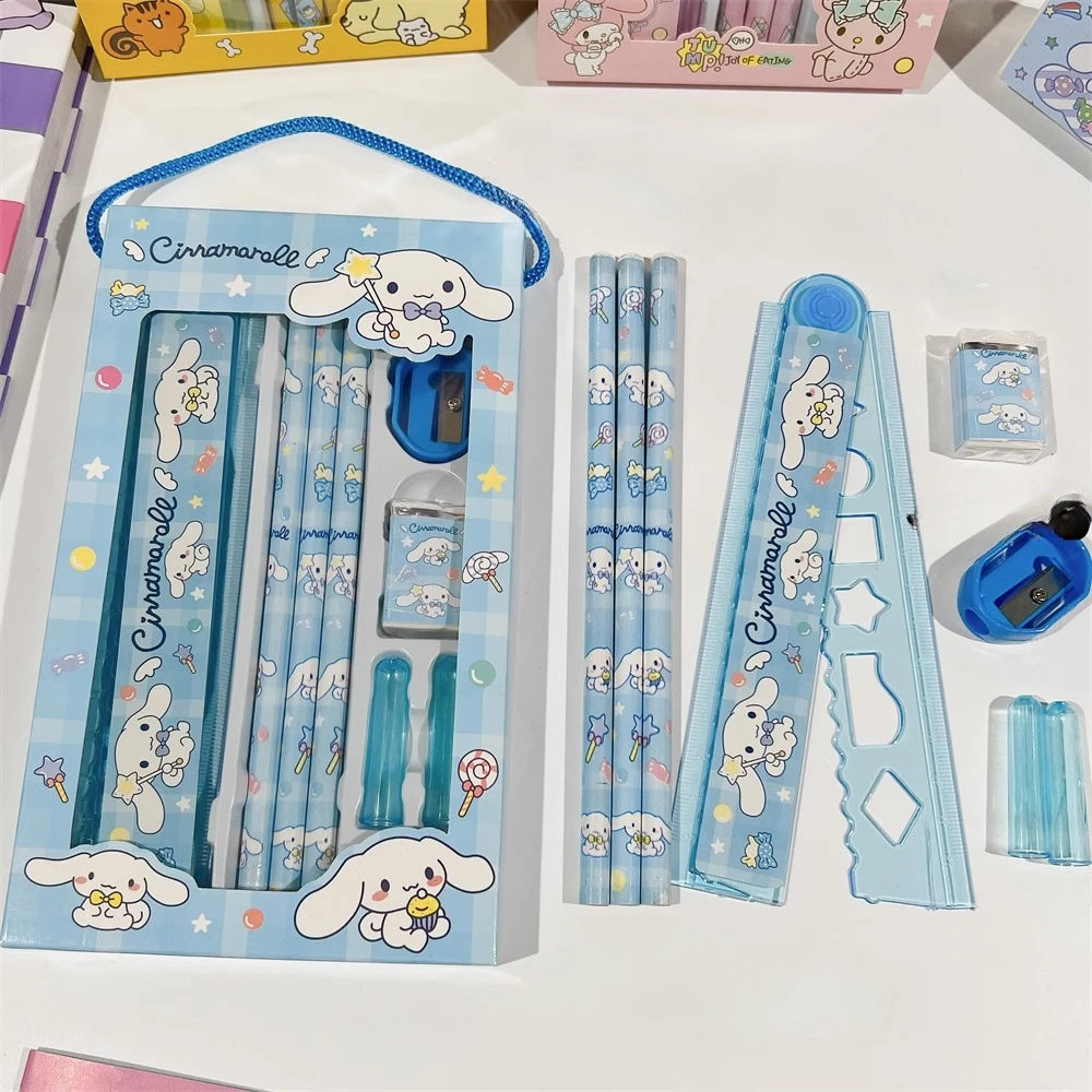 

Sanrio Stationery Set - Girl and Child Pencil Eraser and Ruler, Perfect School Supplies for Kids