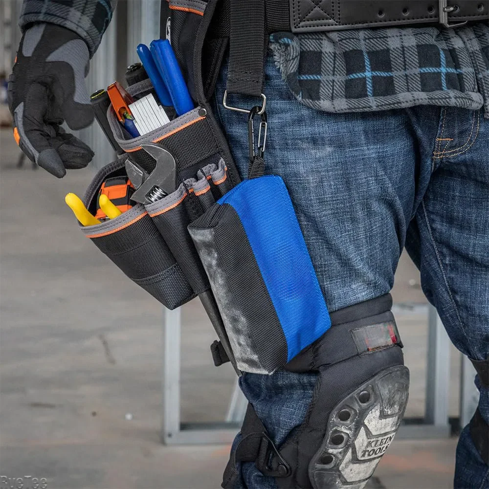 

Stand-Up Zipper Pouch Carabiners Utility Tool Bag Reinforced Bottom Carpenter Electrician Professional Convenient Practical