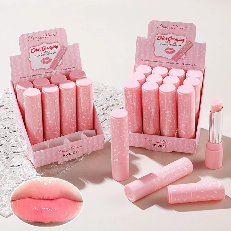 

12pcs Lip Balm Lipstick Non-fading Long-lasting Moisturizing Nourishing Hydrating Anti-dry Crack Lip Care makeup set box full