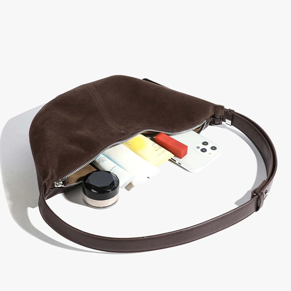 Suede Crossbody Shoulder Bag for Women and Men