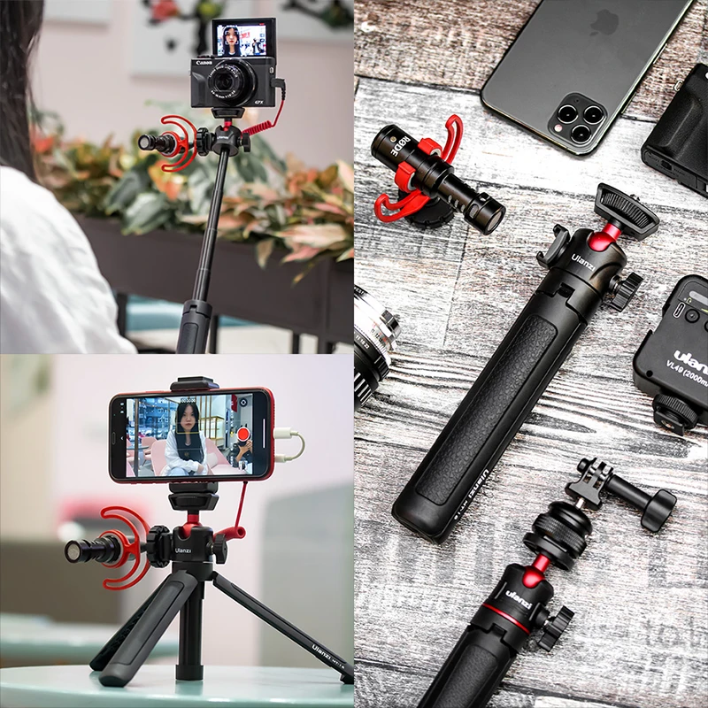 Ulanzi MT-16 Foldable Tripod for Phone Cold Shoe Ball Head 1/4
