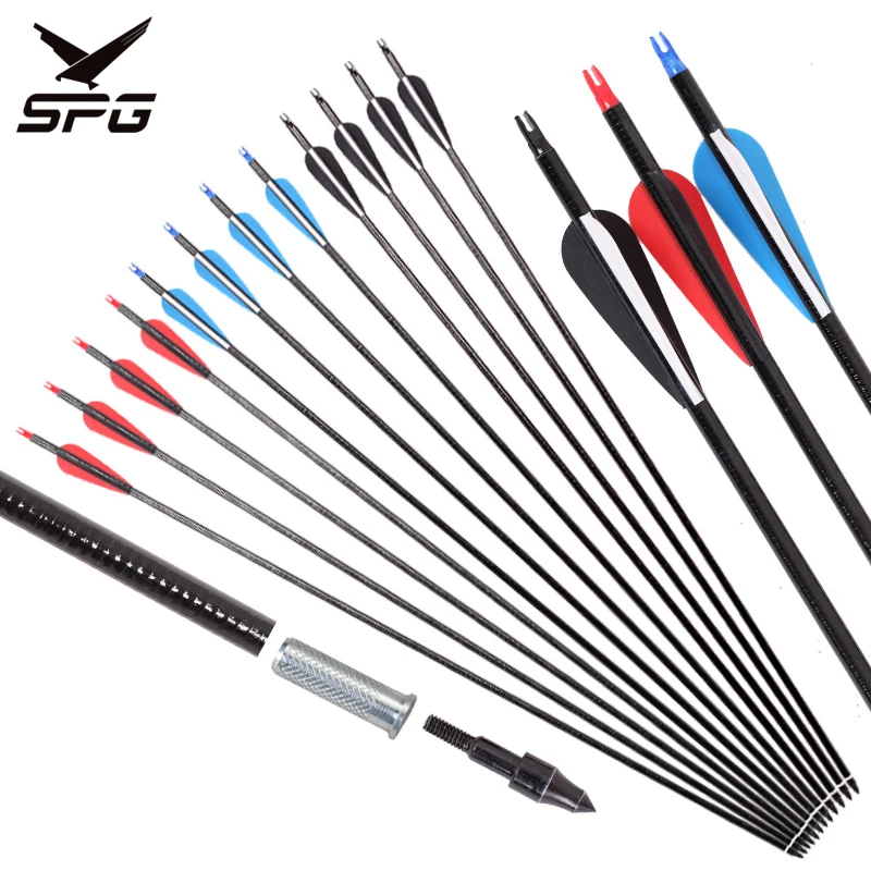 

25pcs 8mm Rolling Fiberglass Arrow Hunting Bow and Arrow Equipment Archery Recurve Compound Bow Arrows