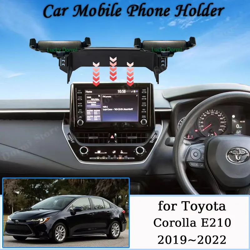 Car Mobile Phone Holder GPS Bracket Gravity Mount Support Stand Accessories for Toyota Corolla E210