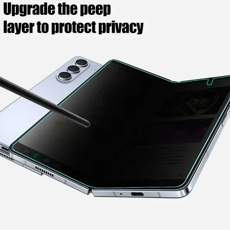 2 Stücke Anti-Spy Peeping Privatsphäre Hydrogel Film Für Samsung Galaxy Z Fold 2 3 4 5 Weiche Externe innere Displayschutzfolie – Detail 3