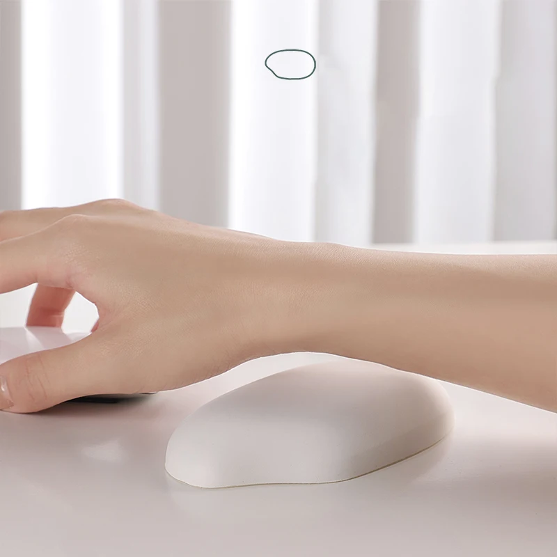 Keyboard Mouse Pad Wrist Rest Support with Ergonomic Memory Foam, Coaster Anti-Slip Base Palm for Home Office Laptop Desktop Com