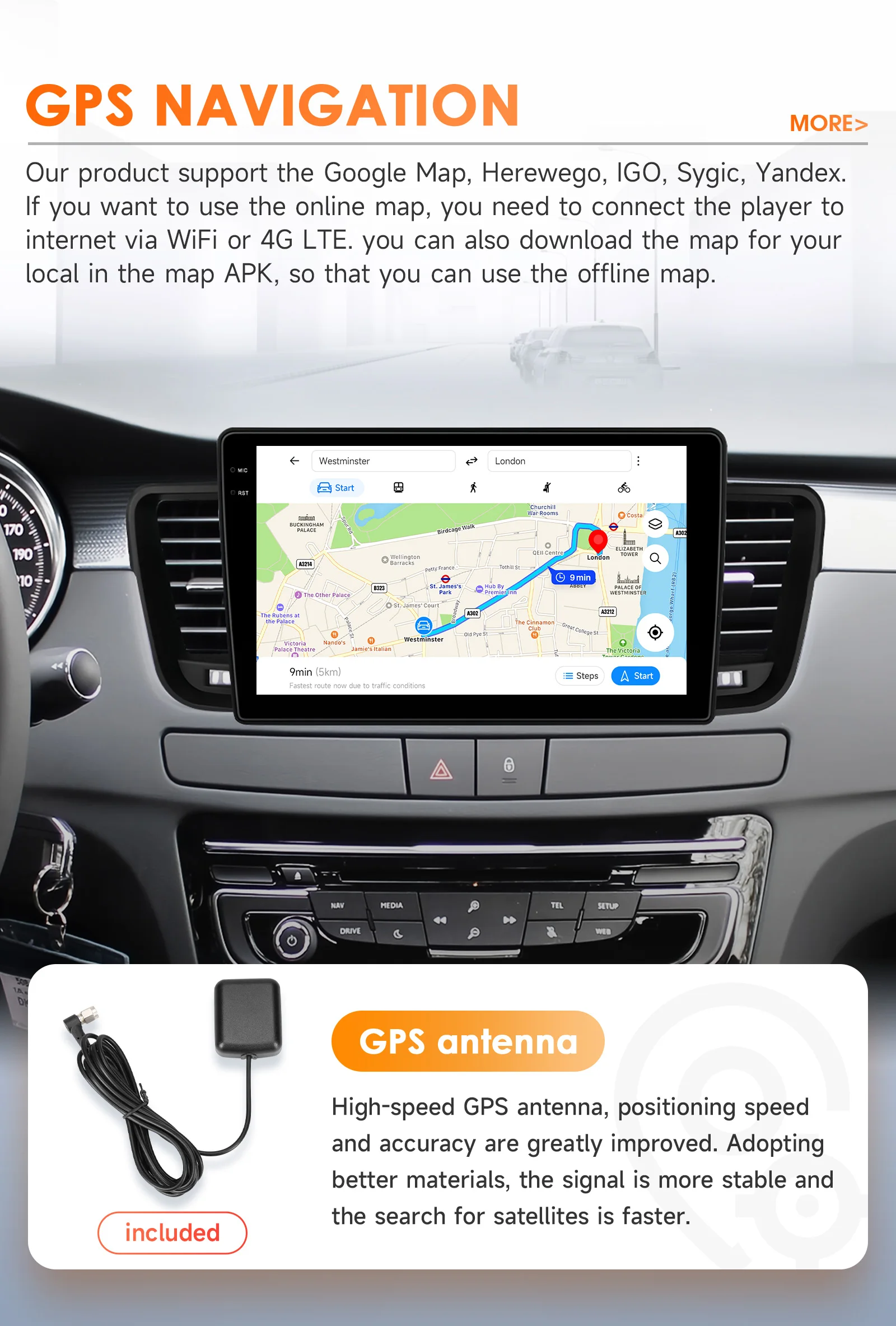 Hizpo CarPlay Android Auto Car Radio For Peugeot 508 508SW 2011-2018 GPS 4G DSP RDS 2Din Autoradio 360Camera By Snapdragon6115 – Detail 31