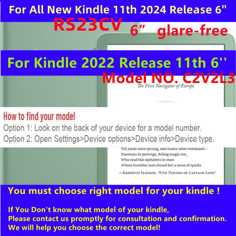 Custodia Kindle 6 Pollici Trasparente – Per 11a Generazione 2024/2022 (Modello C2V2L3), Antiurto In Silicone, Cover Morbida, +50 Adesivi A Tema Libro Inclusi