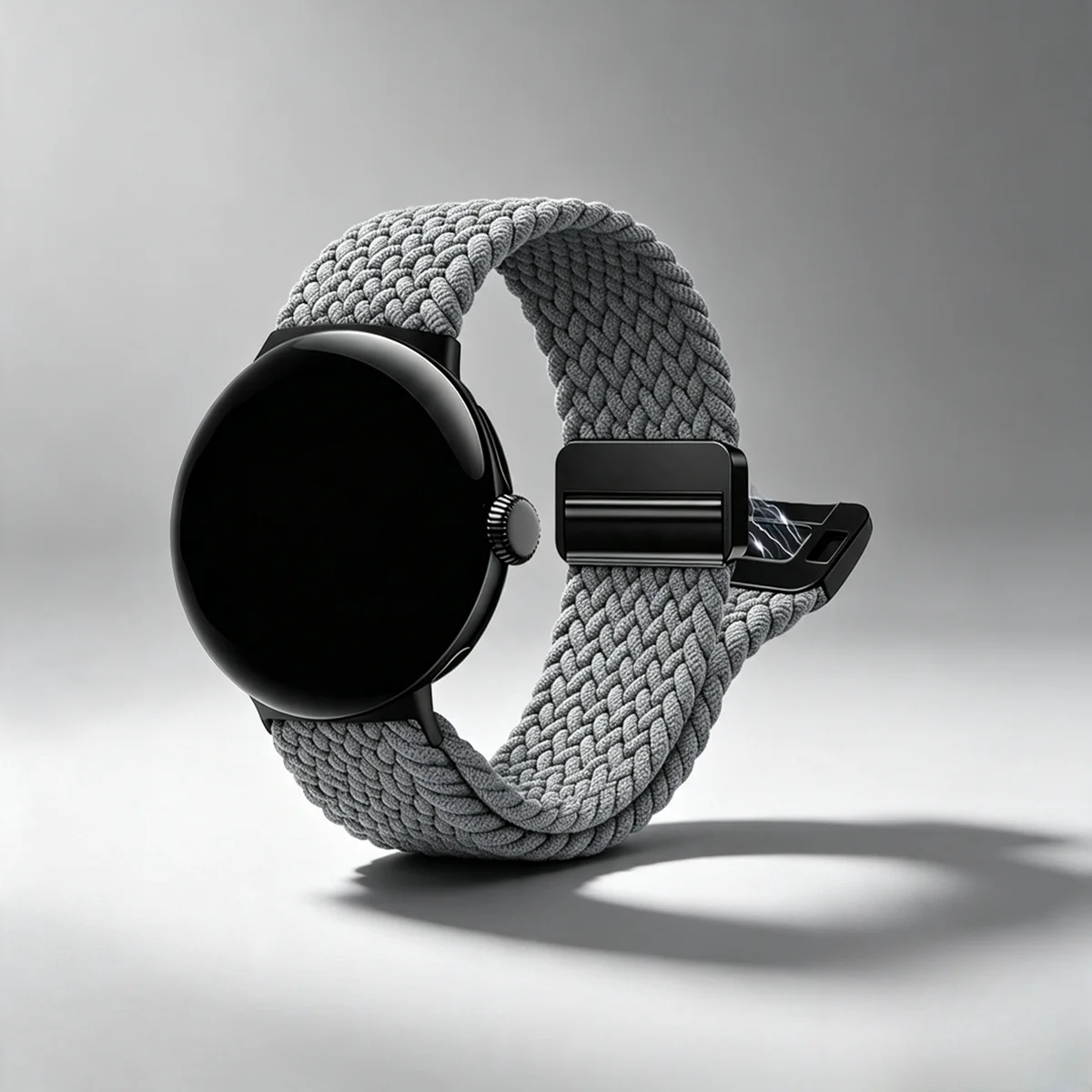 Nylon Elastic Braided Solo Loop Strap for Smartwatch - Adjustable Bracelet Band