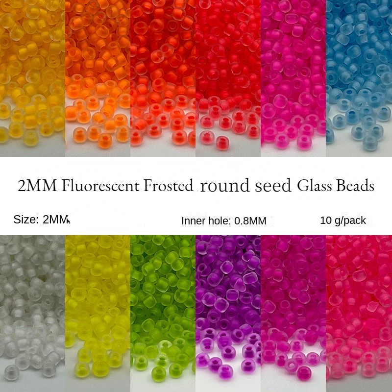 10G Japan Imported 2MM TOHO Round Glass Beads Fluorescent Frosted DIY