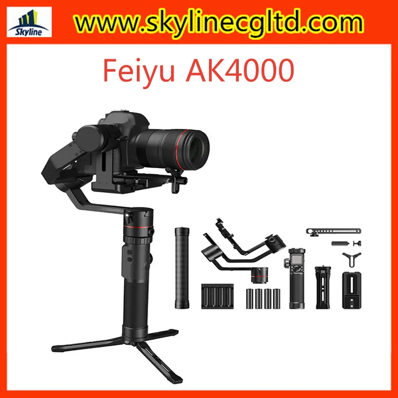 Feiyu 핸드헬드 짐벌 스태빌라이저, 3 축 줌 카메라, Ak4000