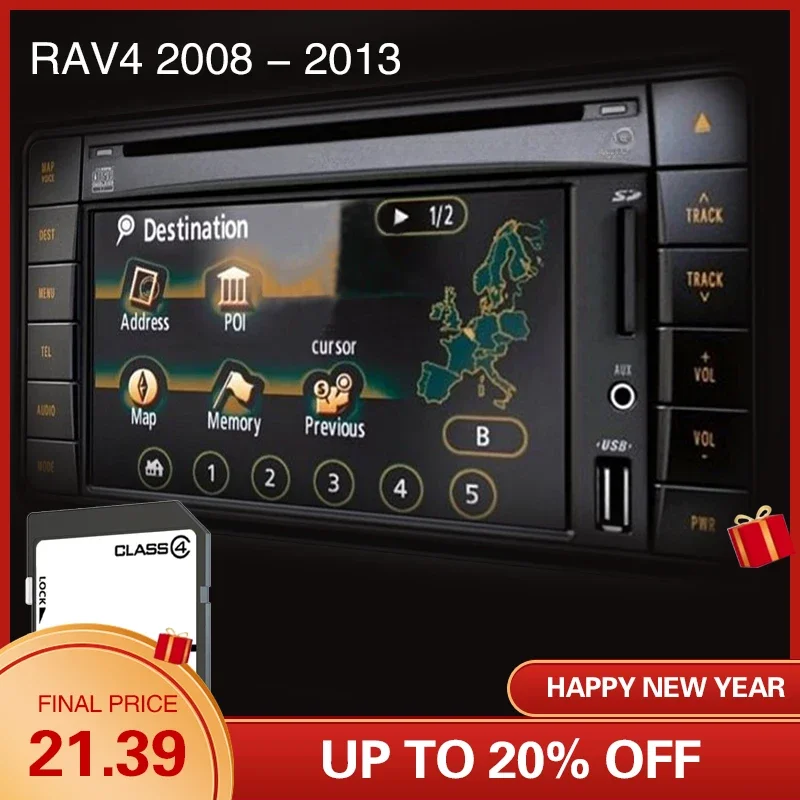 Utilizzare Per Mappe Rav4 Per Auto Dal 2008 Al 2013 Sat Nav Sd Card Europe Area