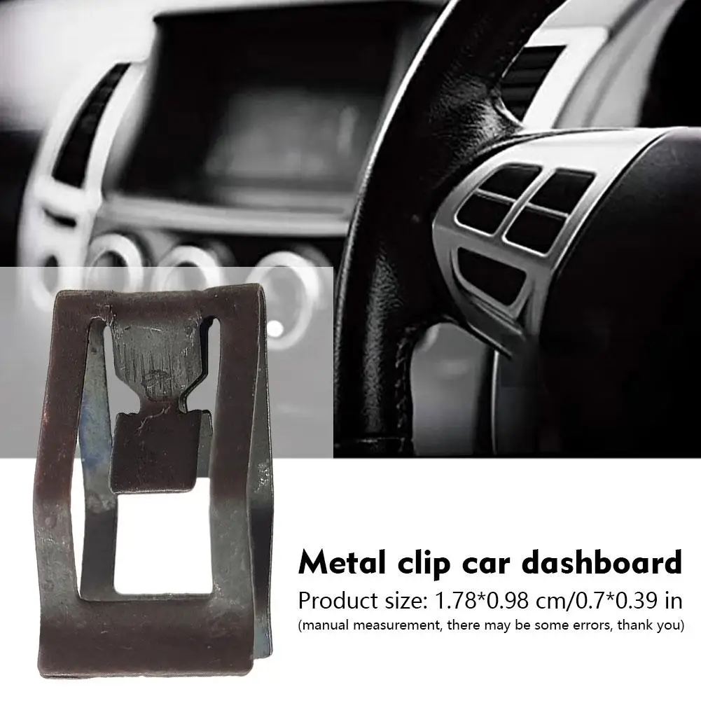 

10Pcs Universal Car Front Console Dash Dashboard Auto Trim Clip Retainer Fastener Black Metal Rivet W1H8