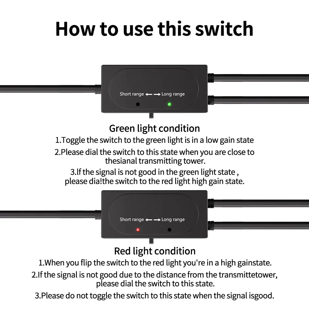 HD Digital TV Antenna Indoor Amplified High Gain 5/25 DBI With Amplifier Booster Quick Response Outdoor Aerial Set