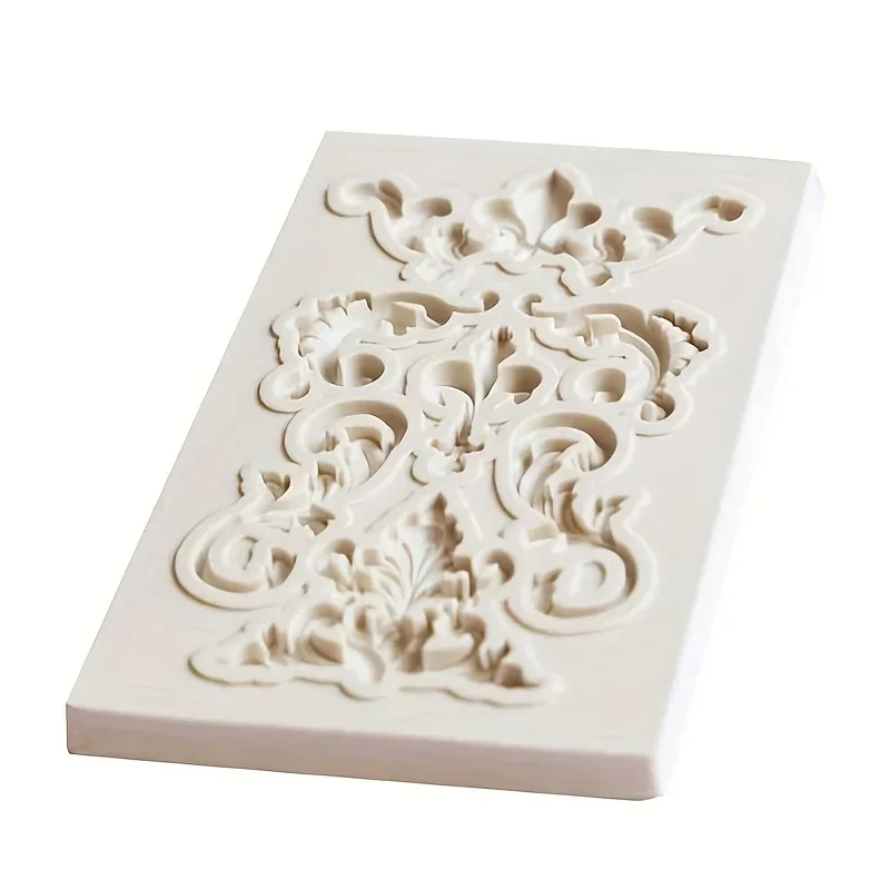 Silicone Mold 1pc Vintage Flower Design Random Silicone Mold European Embossed Craft Silicone Mold For DIY