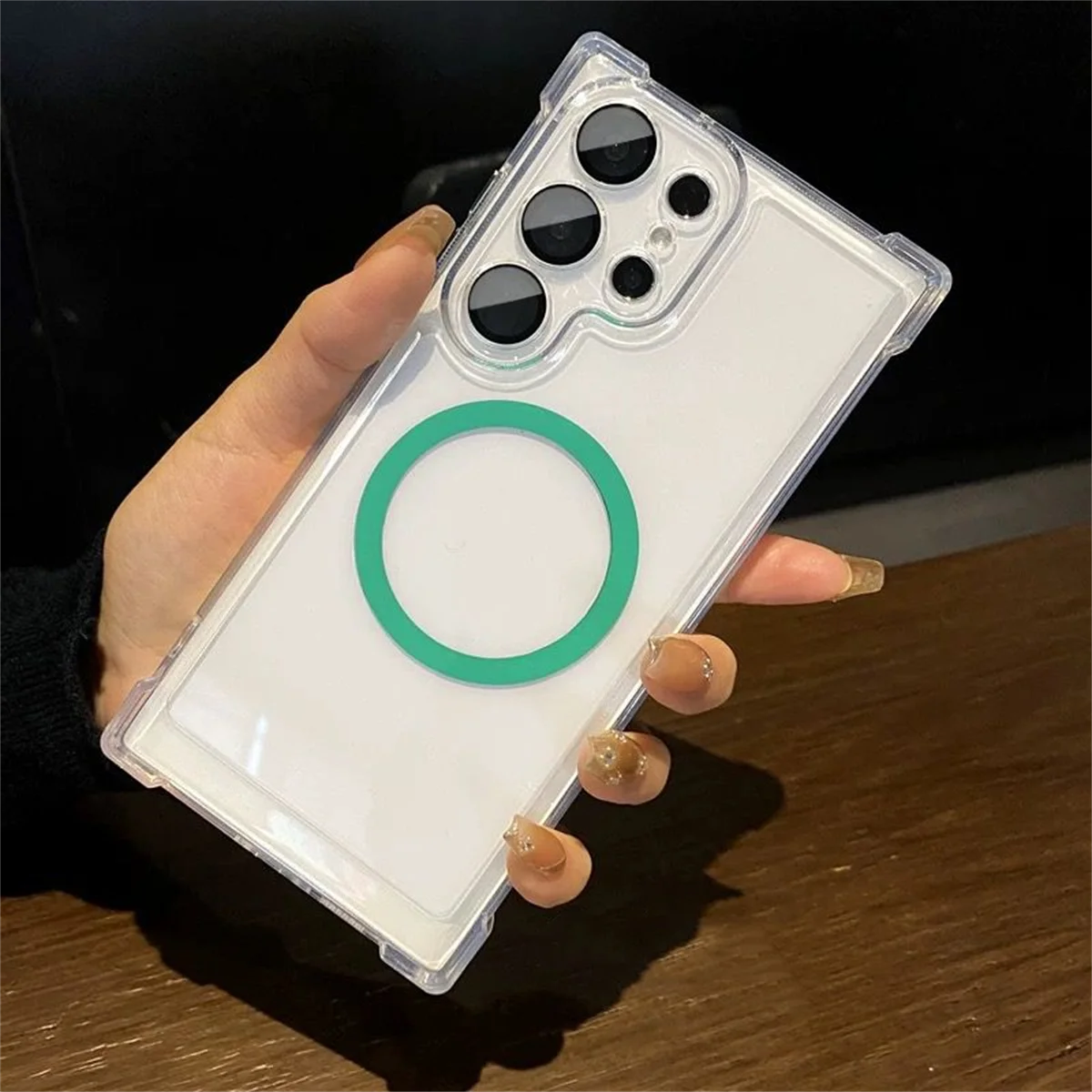 Transparent Armour Magnetic Case with Reinforced Shockproof Protection