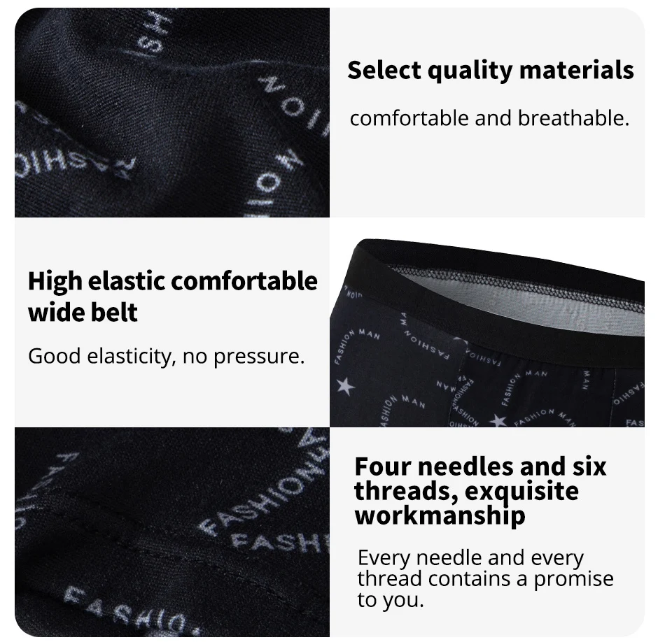 4/5 Stück Europäische und Amerikanische Größe Herren Bedruckte Modische Boxershorts Komfortable Herren-Unterwäsche in Übergröße Sexy Badehose – Detail 7